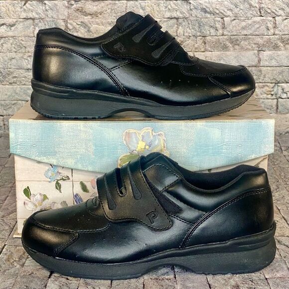 Propét Tour Walker 2 Strap Sneakers Black Work Loafers Womens Size 9 - Picture 5 of 11
